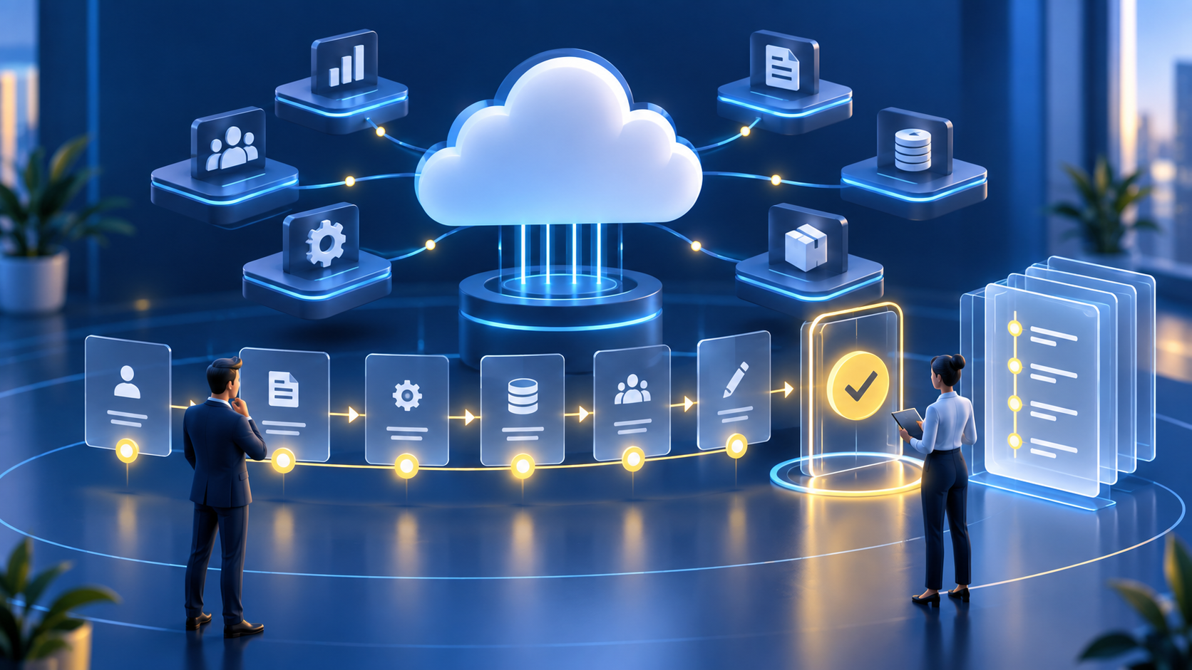 Sequenza di operazioni registrate e revisionate in un software gestionale cloud