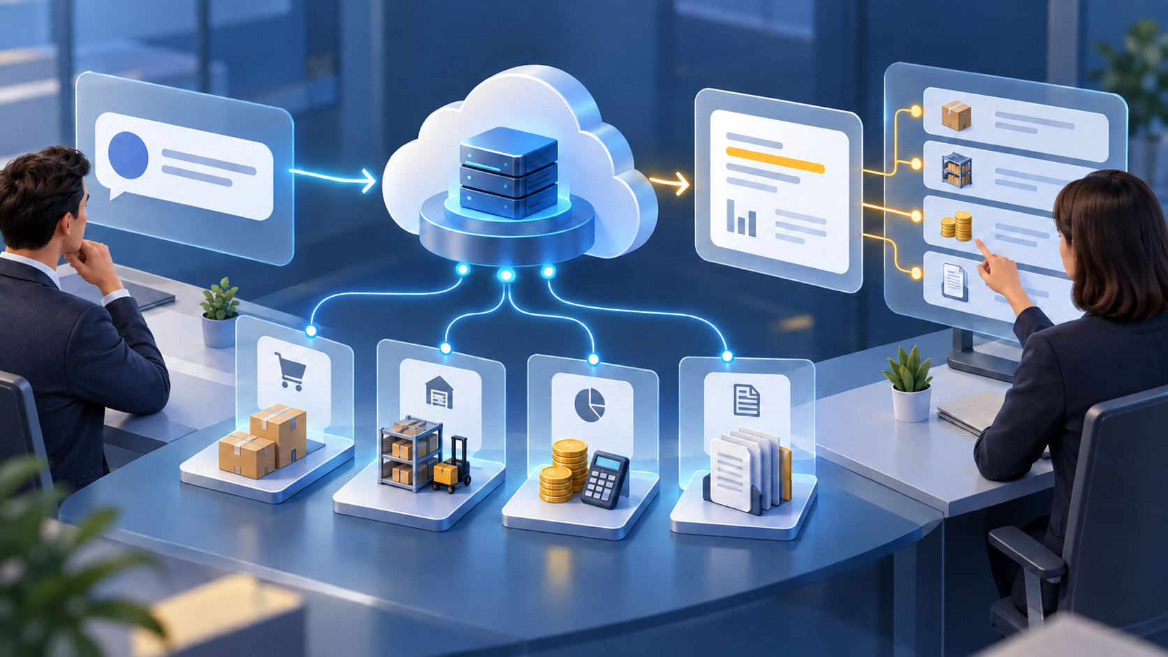 Risposta AI collegata ai record verificabili di un software gestionale cloud